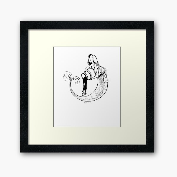 Aquarius Zodiac Sign Framed Art Print