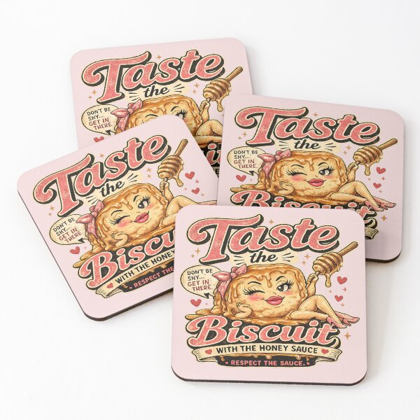 Item preview, Taste the Biscuit – Funny Saucy Pun Shirt | Vintage Flirty Food Tee designed and sold by DarlingCharlene.