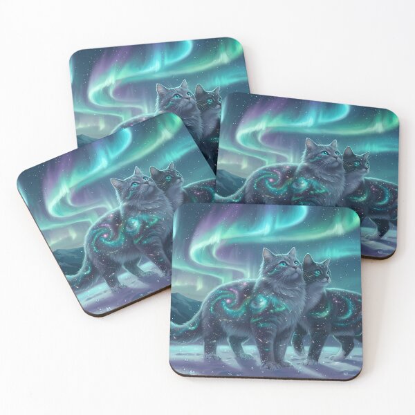 Item preview, Aurora Galaxy Cats designed and sold by RkskArt.