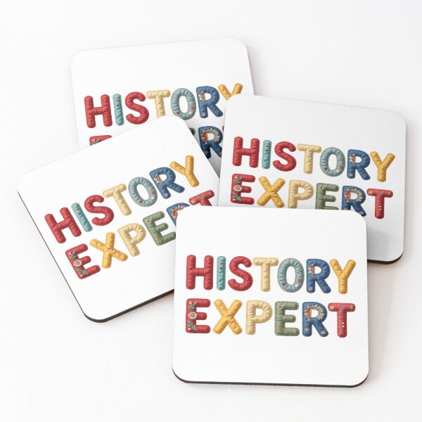 Item preview, HISTORY EXPERT - IN COLORFUL FAUX LETTERING designed and sold by AlexOBrienArt.