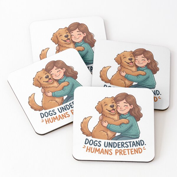 Item preview, Dogs Understand Humans Pretend - Funny Golden Retriever Sticker designed and sold by ItsArtisticLab.