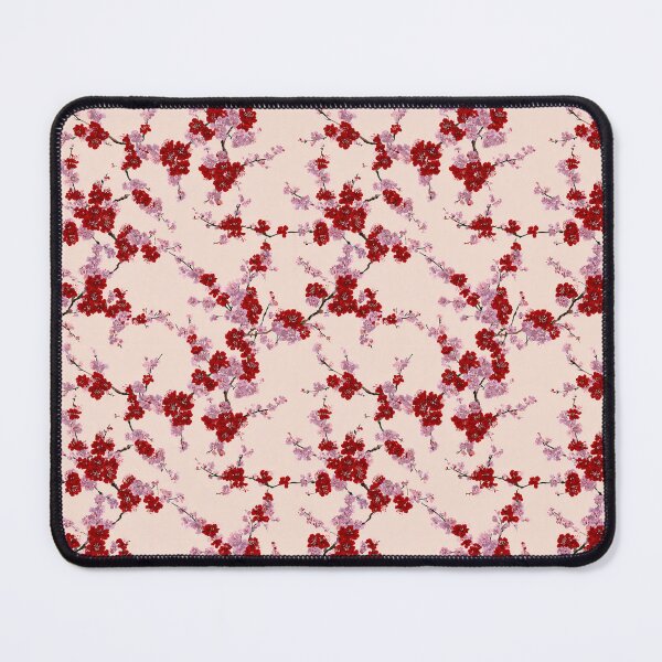 Item preview, Elegant Red Pink Sakura Blossom Floral Pattern designed and sold by NicolasGlowArt.