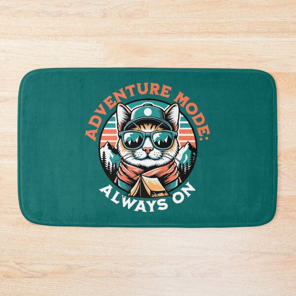 Item preview, Adventure Mode: Always On – Cool Hiking Cat Outdoor Design designed and sold by Sachie's Studio.