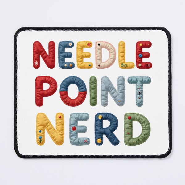Item preview, NEEDLE POINT NERD - IN FAUX LETTERING designed and sold by AlexOBrienArt.