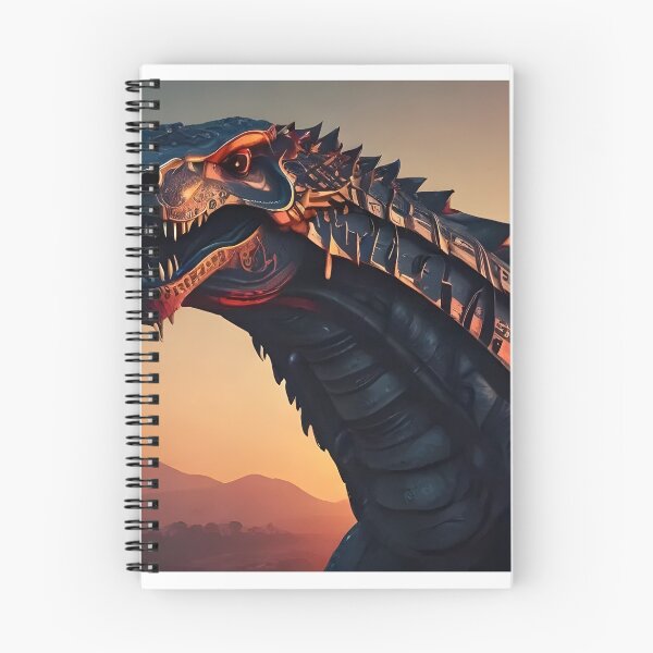 Item preview, Cyberpunk Dinosaur Mecha Art | Futuristic T-Rex Sci-Fi Sunset Illustration designed and sold by Bhaskar Digital Art.