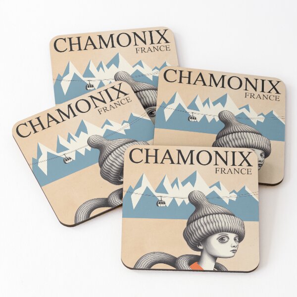 Item preview, Chamonix France Travel Poster | Surreal Alpine Character Art designed and sold by LeQuirks.