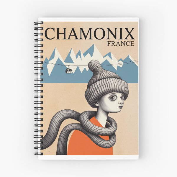 Item preview, Chamonix France Travel Poster | Surreal Alpine Character Art designed and sold by LeQuirks.