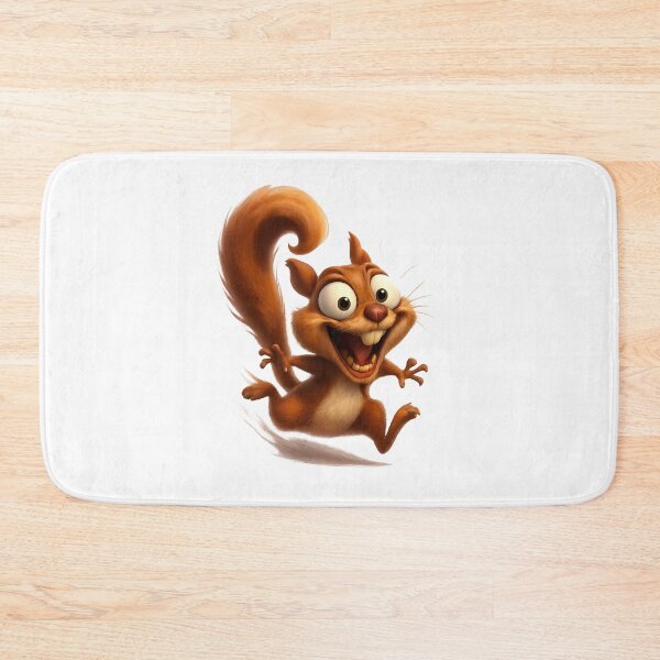 Item preview, Hyperactive Cartoon Squirrel – Funny 3D Animal Art designed and sold by WolfPixelRo.