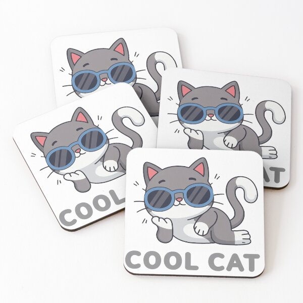 Item preview, Cool Cat Sunglasses Design – Funny Cat Lover Gift, Cute Chill Cat Aesthetic Sticker & T-Shirt designed and sold by Cool-cat-art.
