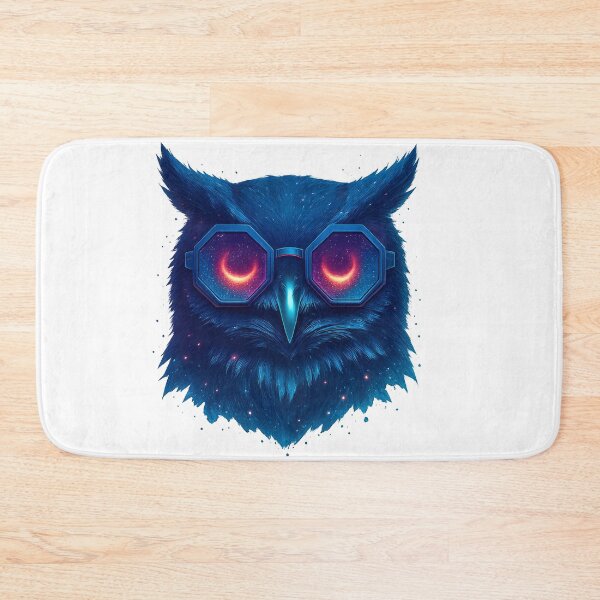Item preview, Cyberpunk Owl with Neon Hex Glasses designed and sold by WolfPixelRo.