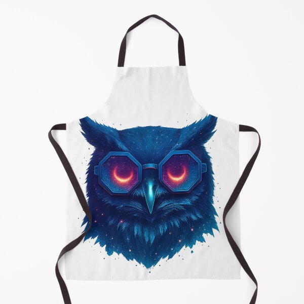 Item preview, Cyberpunk Owl with Neon Hex Glasses designed and sold by WolfPixelRo.
