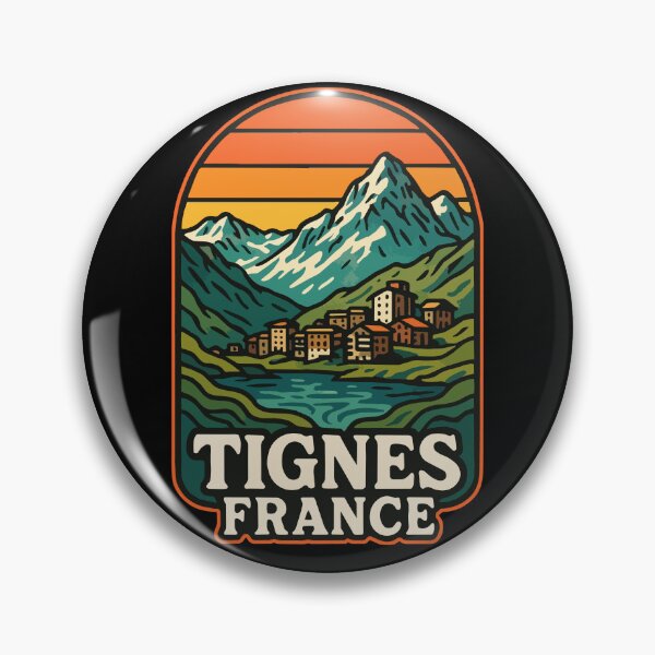 Item preview, Tignes France Retro Travel designed and sold by TomFrontierArt.