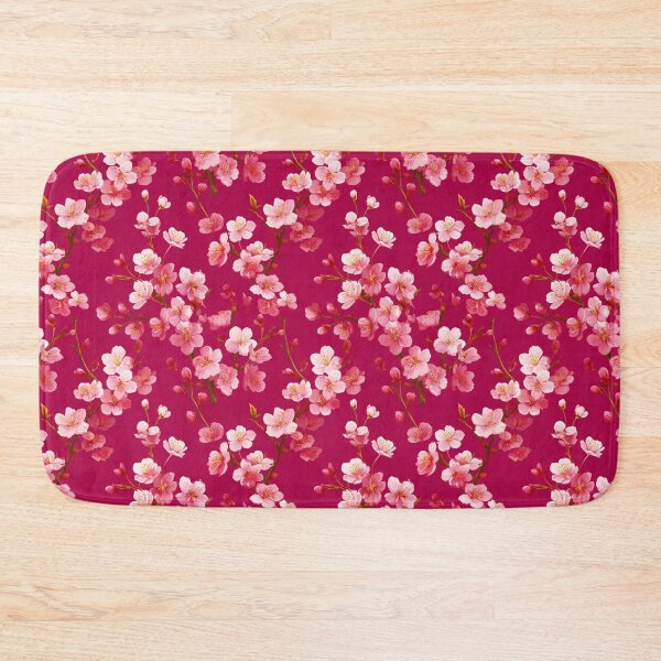 Item preview, Vibrant Pink Cherry Blossom Floral Pattern designed and sold by NicolasGlowArt.