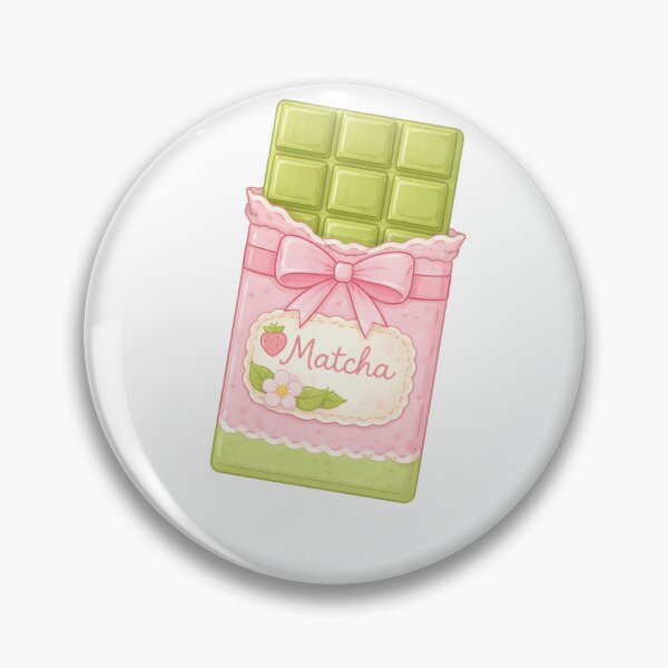 Item preview, Matcha Green Tea Chocolate Bar Pink Coquette Wrapper designed and sold by krystalRomanart.