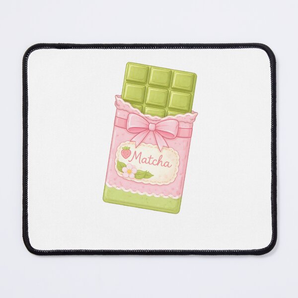 Item preview, Matcha Green Tea Chocolate Bar Pink Coquette Wrapper designed and sold by krystalRomanart.