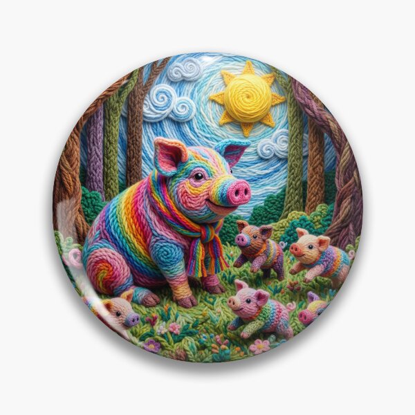 Item preview, Yarn Pigs in a Yarnie Woods designed and sold by Tridentulus.