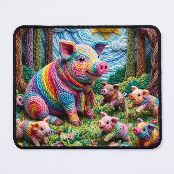 Item preview, Yarn Pigs in a Yarnie Woods designed and sold by Tridentulus.