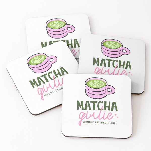 Item preview, Matcha Girlie Caffeine But Make It Cute Pink Latte designed and sold by krystalRomanart.