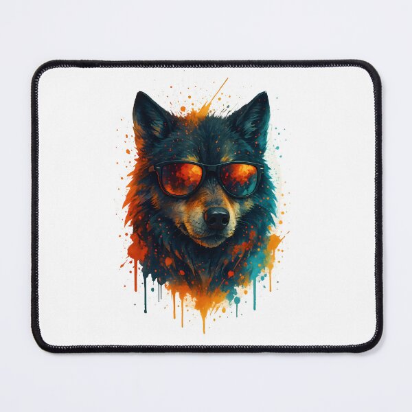 Item preview, Urban Graffiti Wolf with Sunglasses designed and sold by WolfPixelRo.