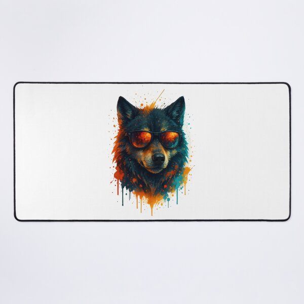 Item preview, Urban Graffiti Wolf with Sunglasses designed and sold by WolfPixelRo.