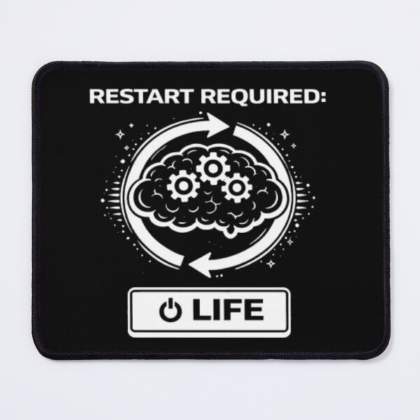 Item preview, Restart Required Life Funny Tech Meme designed and sold by MS-DesignArt.