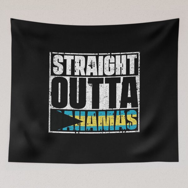 Item preview, Straight Outta Bahamas Flag designed and sold by CosmoKitsch.