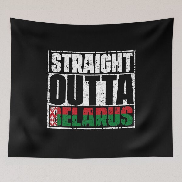Item preview, Straight Outta Belarus Flag designed and sold by CosmoKitsch.