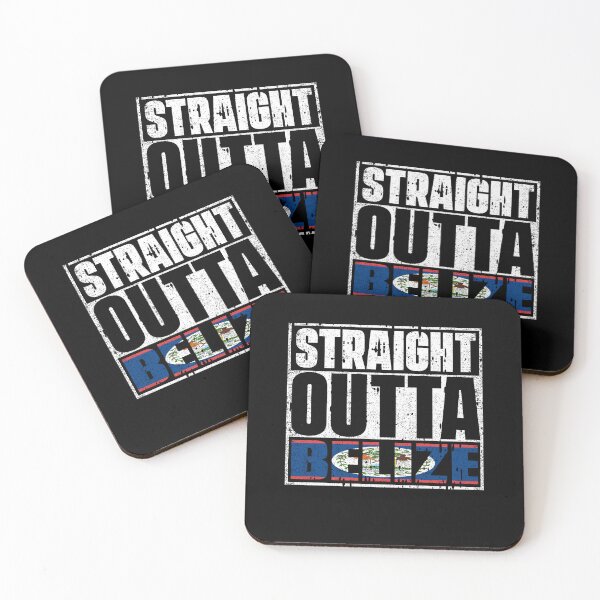 Item preview, Straight Outta Belize Flag designed and sold by CosmoKitsch.