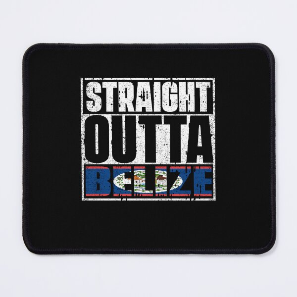 Item preview, Straight Outta Belize Flag designed and sold by CosmoKitsch.
