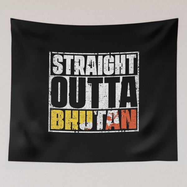 Item preview, Straight Outta Bhutan Flag designed and sold by CosmoKitsch.