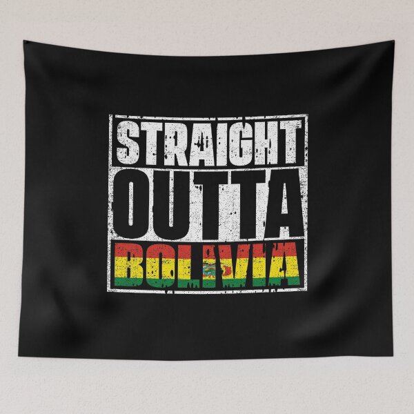 Item preview, Straight Outta Bolivia Flag designed and sold by CosmoKitsch.