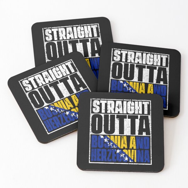Item preview, Straight Outta bosnia and herzegovina Flag designed and sold by CosmoKitsch.