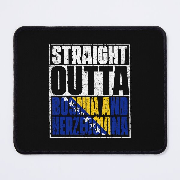 Item preview, Straight Outta bosnia and herzegovina Flag designed and sold by CosmoKitsch.