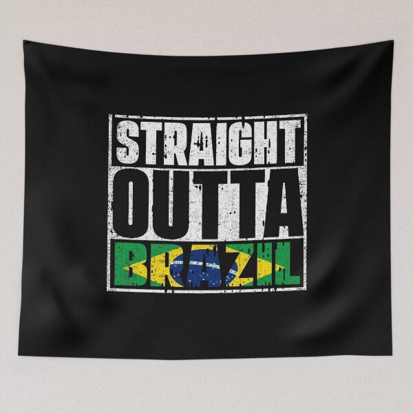 Artikelvorschau, Straight Outta Brazil Flagge entworfen und verkauft von CosmoKitsch.