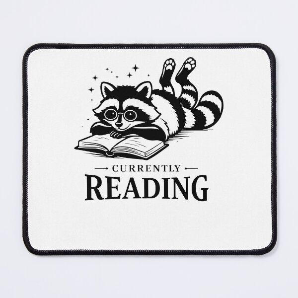 Item preview, Currently Reading Raccoon With Glasses Book Lover designed and sold by krystalRomanart.
