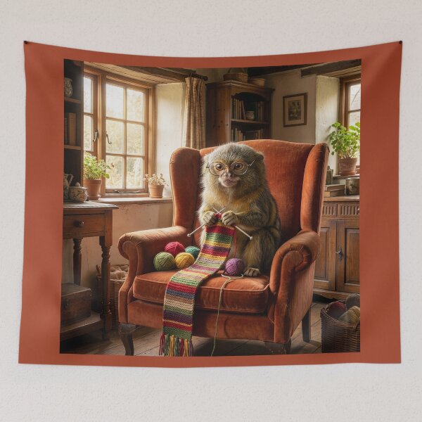 Item preview, Pygmy Marmoset Knits a Who Scarf designed and sold by Tridentulus.