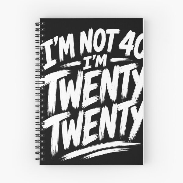 Item preview, Im Not 40 Im Twenty Twenty Funny 40th Birthday Quote Retro Sarcastic Aging Humor Design designed and sold by Maravillio.