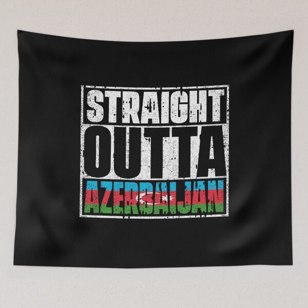 Item preview, Straight Outta Azerbaijan Flag designed and sold by CosmoKitsch.