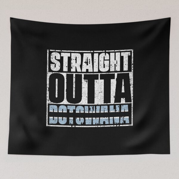 Item preview, Straight Outta Botswana Flag designed and sold by CosmoKitsch.