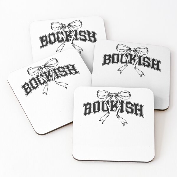 Item preview, Bookish Varsity Text With Coquette Ribbon Bow designed and sold by krystalRomanart.