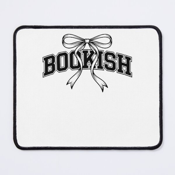 Item preview, Bookish Varsity Text With Coquette Ribbon Bow designed and sold by krystalRomanart.