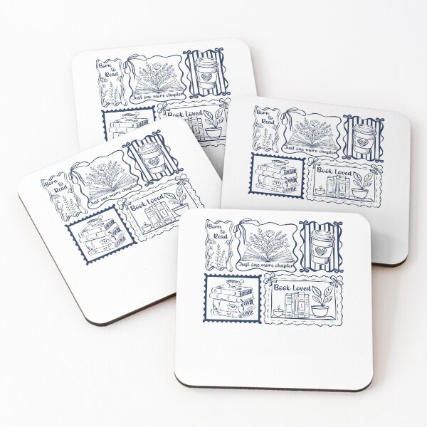 Item preview, Bookish Coquette Stamp Collage Aesthetic designed and sold by krystalRomanart.