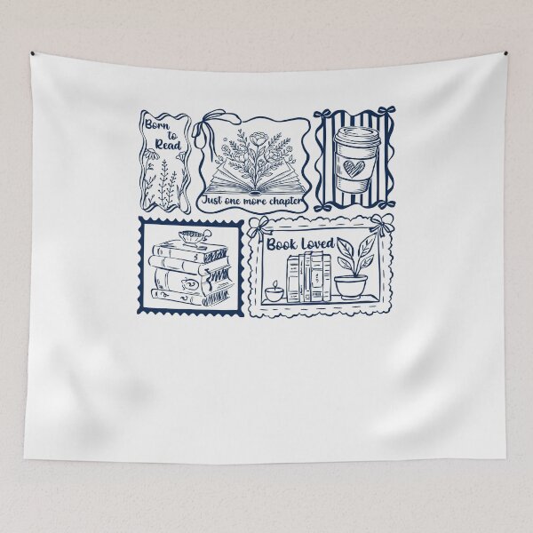 Item preview, Bookish Coquette Stamp Collage Aesthetic designed and sold by krystalRomanart.