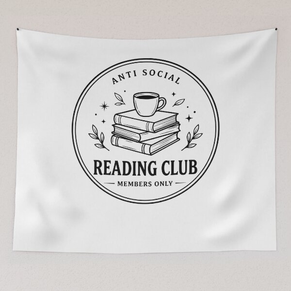 Item preview, Anti Social Reading Club Members Only Book Stack designed and sold by krystalRomanart.