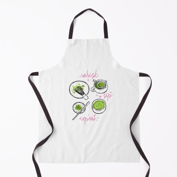 Item preview, Whisk Sip Repeat Matcha Preparation Ritual Illustration designed and sold by krystalRomanart.