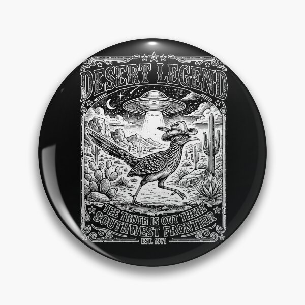 Item preview, Desert Legend Roadrunner UFO Southwest Frontier Cowboy Bird Alien designed and sold by graphixpolash.