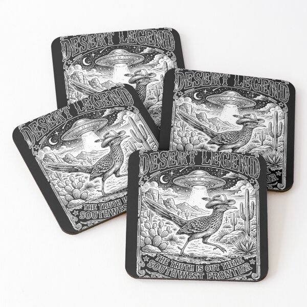 Item preview, Desert Legend Roadrunner UFO Southwest Frontier Cowboy Bird Alien designed and sold by graphixpolash.