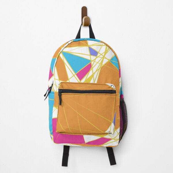 Item preview, Geometric Abstract Art – Colorful polygons with gold and yellow lines on white | Modern abstract design, hand-designed designed and sold by Susanna Schorr.