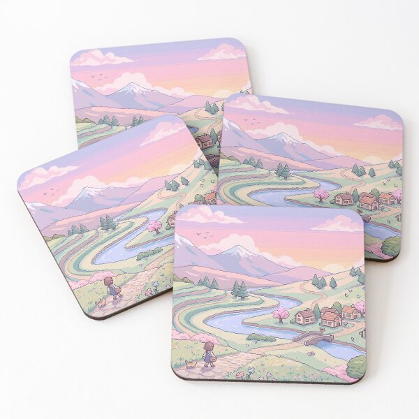 Item preview, pastel pixelart landscape designed and sold by Ranasko.