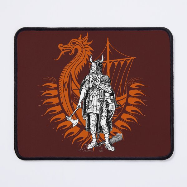 Item preview, Old Viking Warrior Armor Dragon Ship Norse Mythology Viking Art. designed and sold by LunaPrintCo.